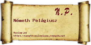 Németh Pelágiusz névjegykártya